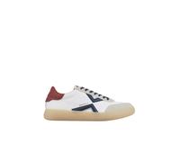 Ocean Uomo in white and grey suede details with blue side logo and red heel - male - Alexander Smith - Sneakers - Multicolor - 6 UK - Shoes 6 UK