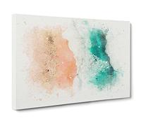 Ocean Upon A Californian Beach Canvas Print | Gallery Wrapped 30mm Frame Wall Art | 24x16 inches | Ready to Hang | Abstract Seascape Picture | Living Room Bedroom Lounge Office