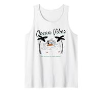 Ocean Vibes - Go Outside & Surf Waves (Retro Surfer Graphic) Tank Top