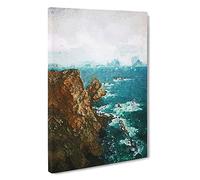 Ocean View from Faro Cabo Penas in Spain Canvas Print | Gallery Wrapped 30mm Frame Wall Art | 30x20 inches | Ready to Hang | Modern Seascape Picture | Living Room Bedroom Lounge Office