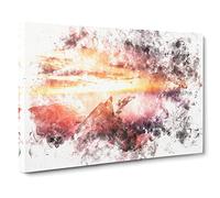 Ocean View From Spain Watercolour Modern Canvas Wall Art Print Ready to Hang, Framed Picture for Living Room Bedroom Home Office Décor, 30x20 Inch (76x50 cm)