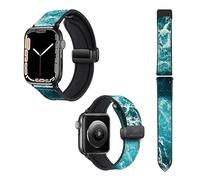 Ocean Watch Strap for Apple Watch 22 mm (38/40/41/42/44/45 mm) in Silicone and Genuine Leather