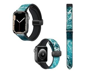 Ocean Watch Strap for Apple Watch 22 mm (38/40/41/42/44/45 mm) in Silicone and Genuine Leather