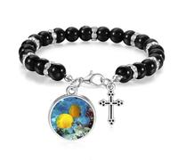 Ocean Water Fish Nature Picture Beaded Bracelet Boho Jewelry