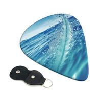 Ocean Water Guitar Picks 6-Pack - Pick Set (0.46mm / 0.71mm / 0.96mm) Suitable For Guitar And Ukulele Playing