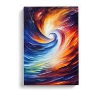 Ocean Wave Abstract No.2 Canvas Print | Gallery Wrapped 30mm Frame Wall Art | 30x20 inches | Ready to Hang | Abstract Seascape Picture | Living Room Bedroom Lounge Office