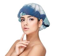 Ocean Wave,Adjustable Silk Hair Wrap Adult's Satin Sleeping Cap Hair Women's Elastic Sleep Bonnet
