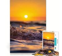 Ocean Wave at Sunset Hard Jigsaw Puzzle for Adults 1000 Pieces Boost Memory Soothing Play Premium Cut Perfect Present (38x52cm)