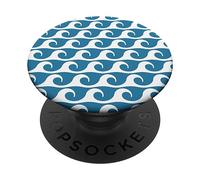 Ocean Wave Blue White Surf Surfing Beach Vacation Design PopSockets Adhesive PopGrip