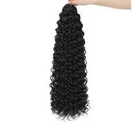 Ocean Wave Braiding Synthetic Hair Extensions Crochet Braids Afro Curls Curly Braid #1B 22INCHES#1PcsLot