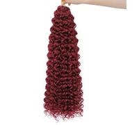 Ocean Wave Braiding Synthetic Hair Extensions Crochet Braids Afro Curls Curly Braid #Burgundy 22INCHES#1PcsLot