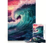 Ocean Wave Crash Poster 1000 Pieces Jigsaws Adults Puzzles Memory Training Restful Escape Flawless Cut Xmas Surprise size 50x75cm