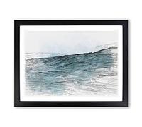Ocean Wave In Morocco In Abstract Modern Art Framed Print | A3 Black Framed Wall Art | Ready to Hang | Abstract Nautical Picture | Living Room Bedroom Lounge Office