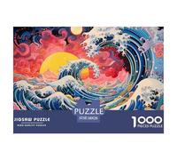 Ocean Wave Jigsaw Puzzles Puzzle for Adults Kids. 1000 Pieces Impossible Challenge Toy Educational Games Home Decoration for Adults& Kids Age 14 Years Up 38x26cm/1000pcs