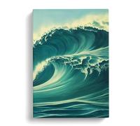 Ocean Wave No.5 Canvas Print | Gallery Wrapped 30mm Frame Wall Art | 30x20 inches | Ready to Hang | Modern Seascape Picture | Living Room Bedroom Lounge Office