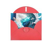 Ocean Wave Print Greeting card Blank card with envelope,Unique Designs for Festivals Invitations