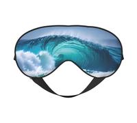 Ocean Wave Print Lightweight Sleep Mask Breathable Light-Blocking Travel Yoga Outdoor Adventures
