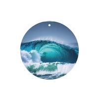 Ocean Wave Printing 10 Pieces Air Freshener Car Hanging Cards Air Freshener Sheets With Rope For Cars Home