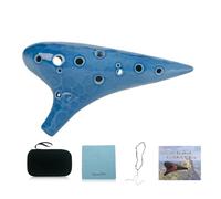 "Ocean Wave" Professional 12 Hole Ceramic Ocarina Collectible,ice Crack Craft,alto C