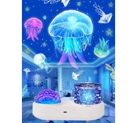 Ocean Wave Projector Night Light for Kids Bedroom - 10 Color Ocean Waves + 6 Films, 360 Rotation Timer for Kids, Baby Girls, Birthday, Christmas, Gifts, Ceiling, Room Decor