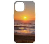 Ocean Waves Beach Theme Sunrise Phone Case Orange Hue Case for iPhone 14