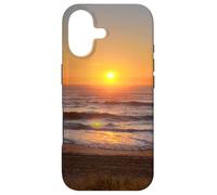 Ocean Waves Beach Theme Sunrise Phone Case Orange Hue Case for iPhone 17
