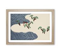 Ocean Waves by Kamisaka Sekka Framed Print | A2 Oak Framed Wall Art | Ready to Hang | Modern Nautical Picture | Living Room Bedroom Lounge Office