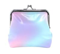 Ocean Waves Coin Purse Coin Purse Wallet with Clasp, Casual Change Pouch for Daily Use, Pastel Pink Blue Gradient, One Size, Pastel Pink Blue Gradient