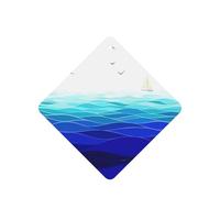 Ocean Waves Sailboat Printing 10 Pieces Air Freshener Car Hanging Cards Air Freshener Sheets With Rope For Cars Home