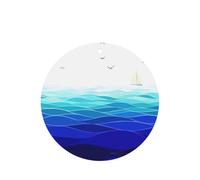 Ocean Waves Sailboat Printing 10 Pieces Air Freshener Car Hanging Cards Air Freshener Sheets With Rope For Cars Home