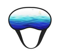 Ocean Waves Sailboat with Birds Maritime Sleep Mask 100% Light Blocking Eye Mask for Sleeping, Sleep Mask for Unisex for Travel/Nap
