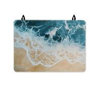 Ocean Waves Stove Top Cover for Electric Stove, Coastal Relaxed Sand Foam Summer Turquoise Washable Kitchen Cover for Counter Space Extension Kitchen Cooking Essentials 28x20 Inch