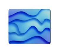 Ocean Waves Washer Dryer Top Protector Mat, Blue Abstract Wavy Design Laundry Machine Cover, Non-slip Rubber Waterproof Washer And Dryer Mats for Laundry Room 20x24 Inch