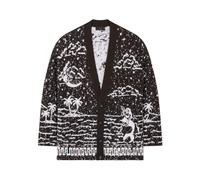 Ocean Whispers Palm-tree Graphic Cardigan - male - Alanui - Cardigans - Black - M - Knitwear M