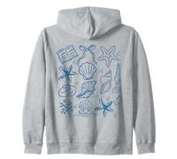 Ocean Wildlife Vintage Beach Zip Hoodie