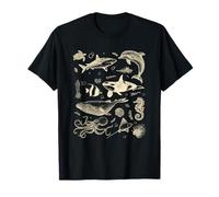 Ocean Wildlife Vintage Shark Turtle Octopus T-Shirt