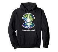 Ocean Within a Shell Watercolor Design Pullover Hoodie