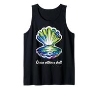 Ocean Within a Shell Watercolor Design Tank Top