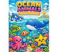Ocean wonders : Sea animals coloring book for kids: Fun and easy sea animals coloring book for kids 3-8 cute ocean creatures activity book for preschool and kindergarten