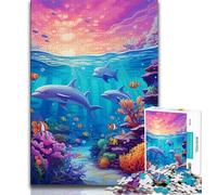 Ocean World JigsawPuzzle 1000 Pieces for Adults,Challenging To Complete But Fun And Humorous with Matching Poster And Trivia Sheet (38x26cm)