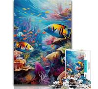 Ocean World Jigsaws 1000 Pieces for Adults,Challenging To Complete But Fun And Humorous Educational Game for Birthday (38x26cm)