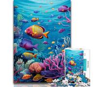 Ocean World Puzzles 1000 Pieces for Teenagers,Pattern Assembly Fun at Home Activities,Birthday Present,Travel Gifts (50x75cm)
