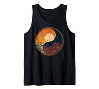 Ocean Yin Yang Waves Sunset Retro Nature Balance Tank Top