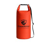 OceanArmor Dry Bag - Waterproof Bag 5L/10L/15L - Floatable & Roll Top - Robust Outdoor Packing Bag for Kayak, Boat, Beach, Hiking & Camping - Red, Signal red with black strap, 10 L, Outdoor bag with
