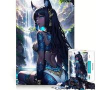 Oceanblue Fox Anime Girl 1000 Piece Jigsaw Puzzles for Teenagers Jigsaw Smart Game Warm Time Image Assembly Lovely Gift (50x75cm)