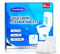 OceanBreezy Toilet Cleaning Tablets - Deep Clean & Deodorize, Effectively Removes Hard Stains (24-Pack Year Supply), Septic-Safe, Bathroom Cleaning Supplies