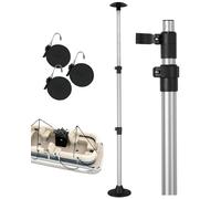 OCEANBROAD Boat Cover Support Pole Adjustable Telescoping Aluminum Pole with Straps, for V Hull Boat Jon Boat Pontoon Boat, 1 Pack
