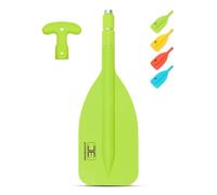 OCEANBROAD Telescoping Emergency Paddle 21''-42''（Assembling Required） Collapsible Paddles Aluminium Shaft for Kayaking Boating Canoeing River Tubing, Green, 1 Paddle