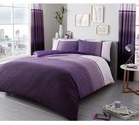 oceanevo® Urban Ombre Duvet Covers with Pillowcases Reversible Printed Quilt Cover Soft Luxurious Polycotton Bedding Sets (Purple, King)