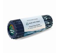 Oceanfoam Ripple Roller - Muscle Massage Foam Roller for Back Pain & Stretching - Ergonomic Wave Textured - Yoga, Athletics, & Wellness - Compact - 11" x 3.35" - Dark Navy, Hunter & Seafoam Marbled